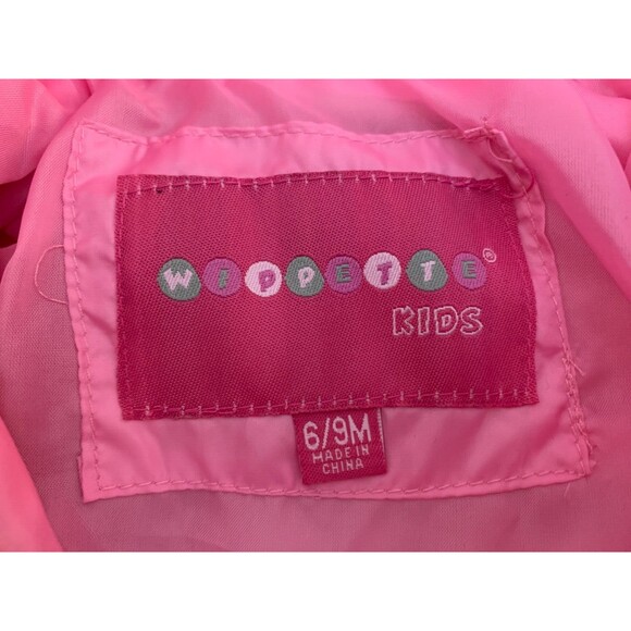 Wippette Kids Baby 6-9 Months Pink Faux Fur Puffer Bunting Snowsuit One Piece - Picture 4 of 11